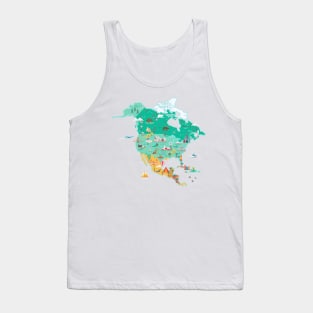 Map of North America Tank Top